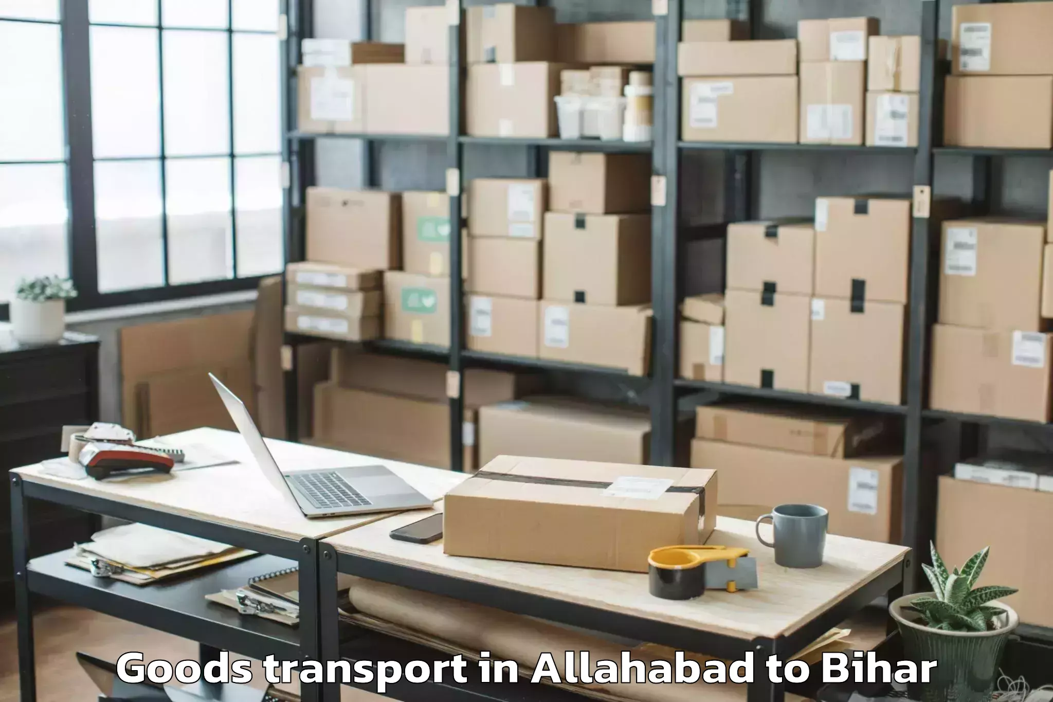 Quality Allahabad to Lauriya Nandangarh Goods Transport